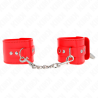 Kink - Appui-Poignets Avec Fermeture Par Cadenas Rouge Ajustable 16-23 Cm X 5,5 Cm